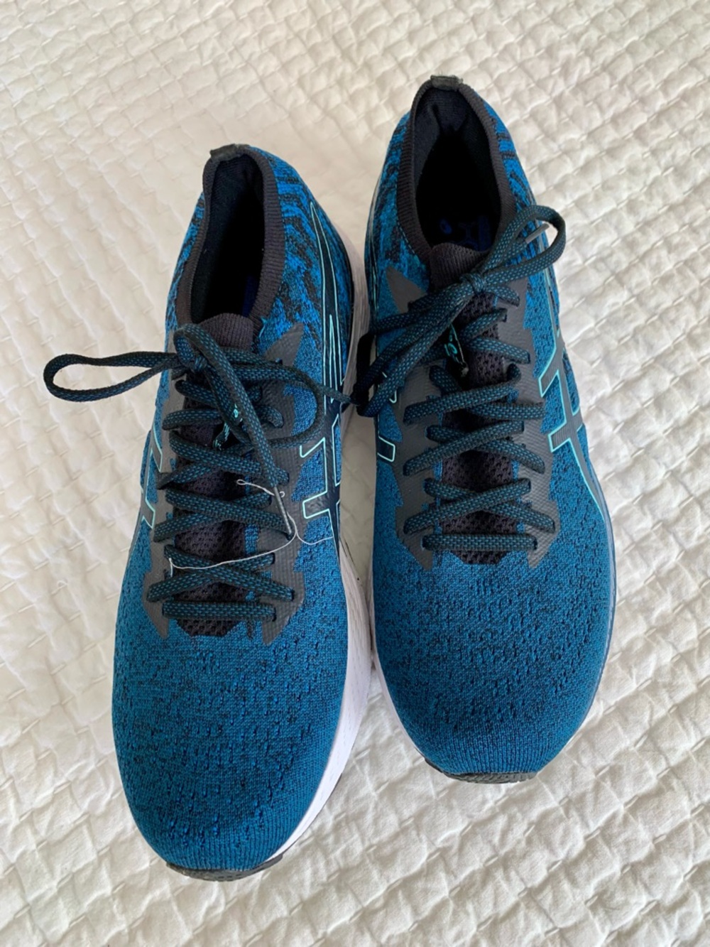 Asics Men's Running Shoes in Teal and Black